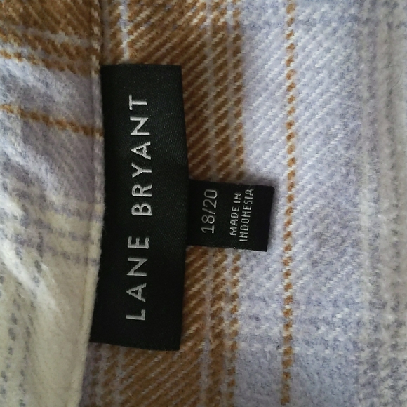 Lane Bryant Flannel Shacket Plaid Size 18/20 - Picture 10 of 10